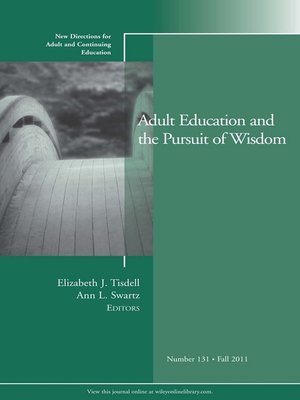 cover image of Adult Education and the Pursuit of Wisdom